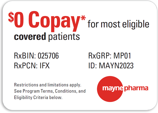 Mayne Pharma Patient Savings Card image