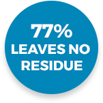 77% leaves no residue