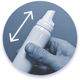 Step 2: A patient shaking the can.